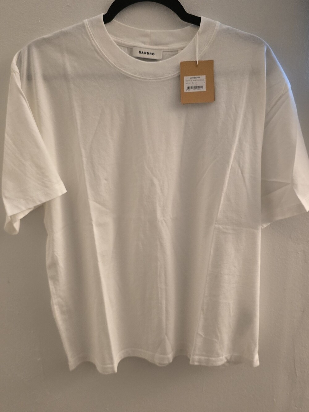 Sandro Men's White Short Sleeve Crew T-Shirt